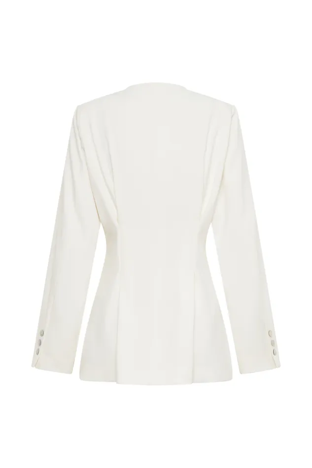 Women Meshki Outerwear Kendall Balloon Sleeve Jacket 8211 Ivory