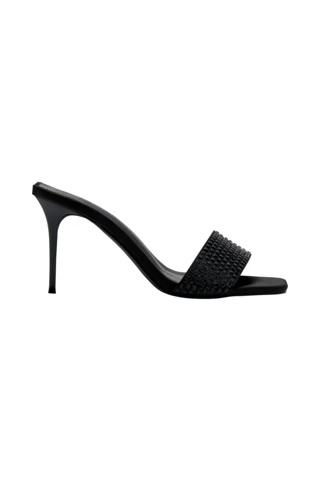 Women Meshki Shoes Geneva Square Diamante Mule 8211 Black