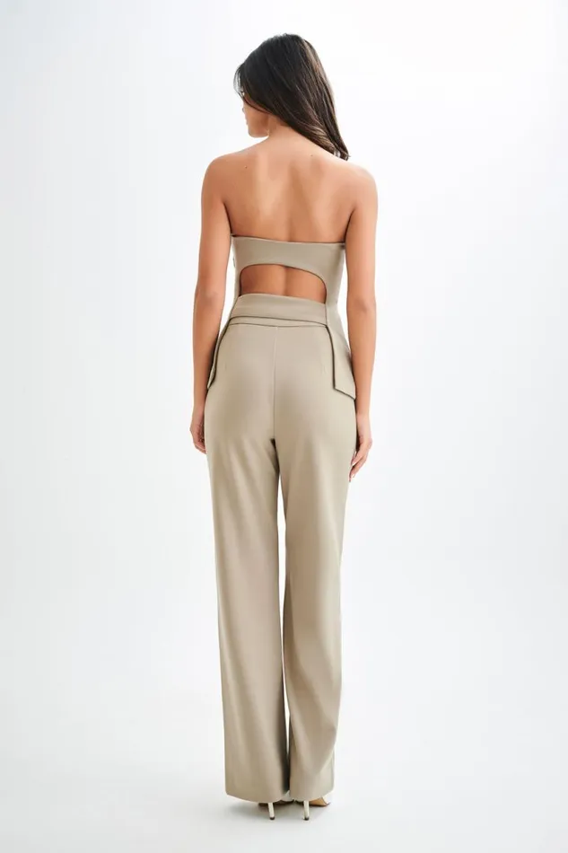 Women Meshki Tops Antonia Strapless Cut Out Top 8211 Mushroom
