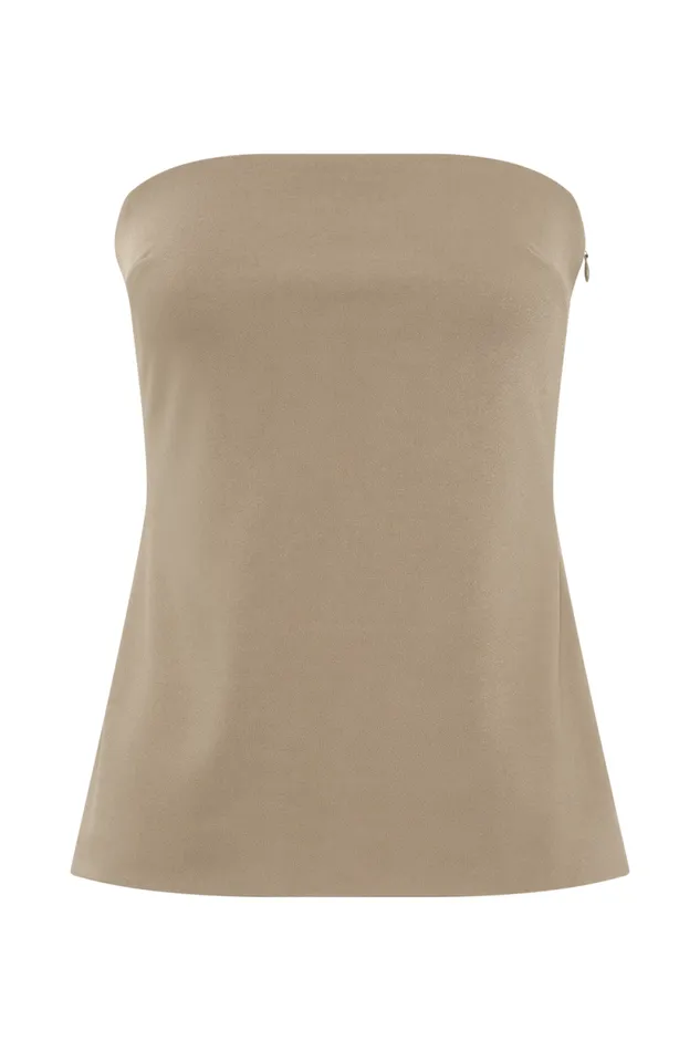 Women Meshki Tops Antonia Strapless Cut Out Top 8211 Mushroom