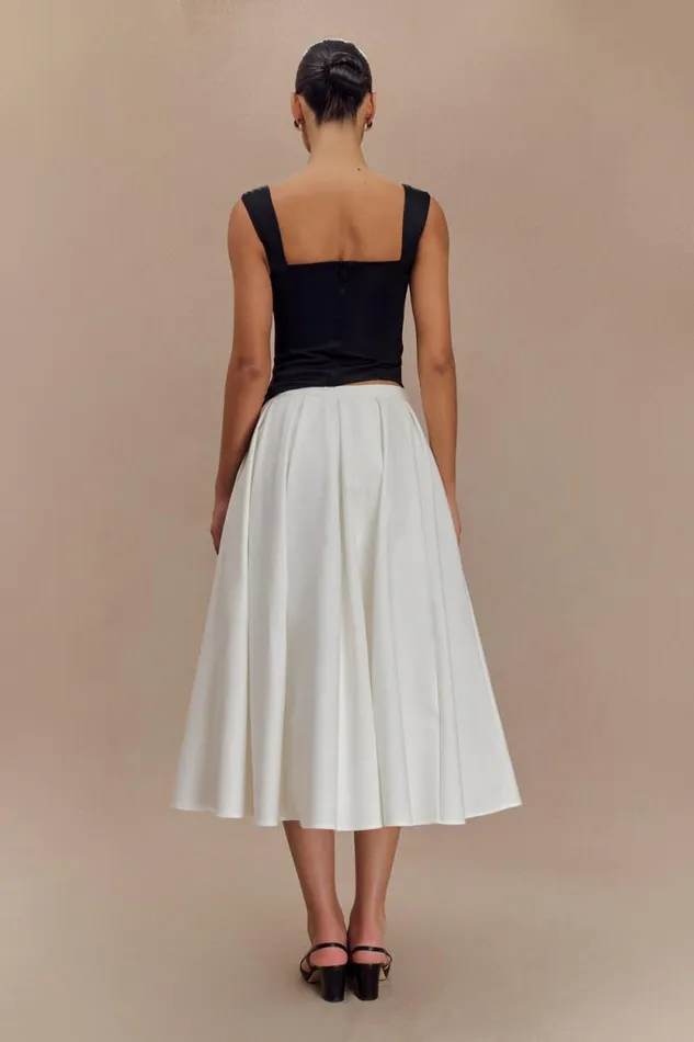 Women Meshki Tops Bryony Satin Structured Sleeveless Top 8211 Black