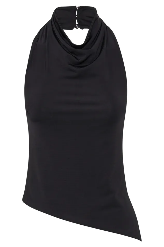 Women Meshki Tops Federica Slinky Halter Neck Top 8211 Black