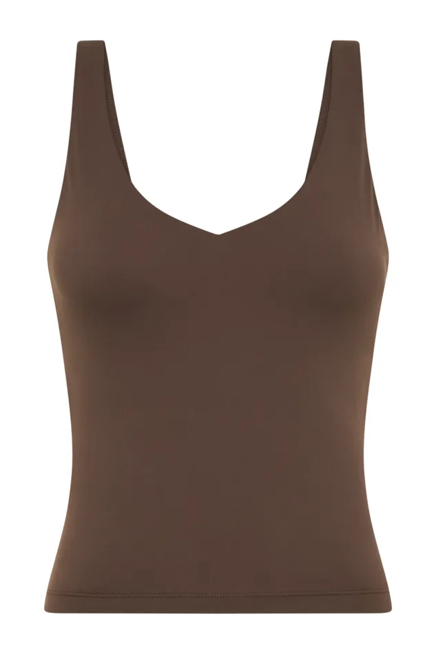 Women Meshki Tops Nadine Yoga Top 8211 Dark Chocolate