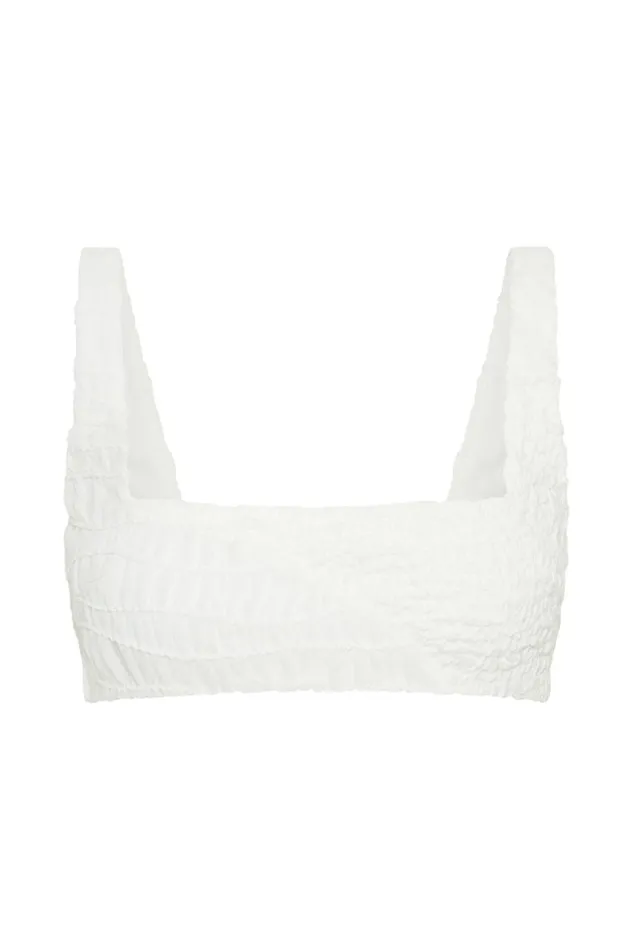Women Meshki Tops Nyah Textured Crop Top 8211 White
