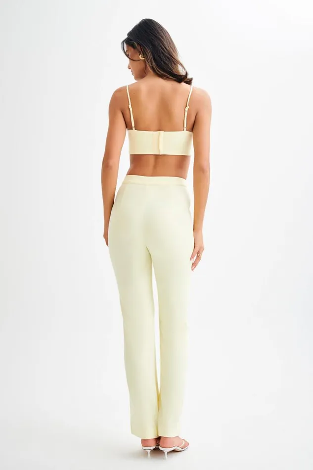 Women Meshki Tops Perry Suiting Crop Top 8211 Pastel Lemon