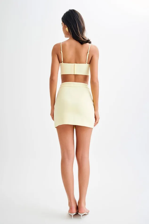 Women Meshki Tops Perry Suiting Crop Top 8211 Pastel Lemon