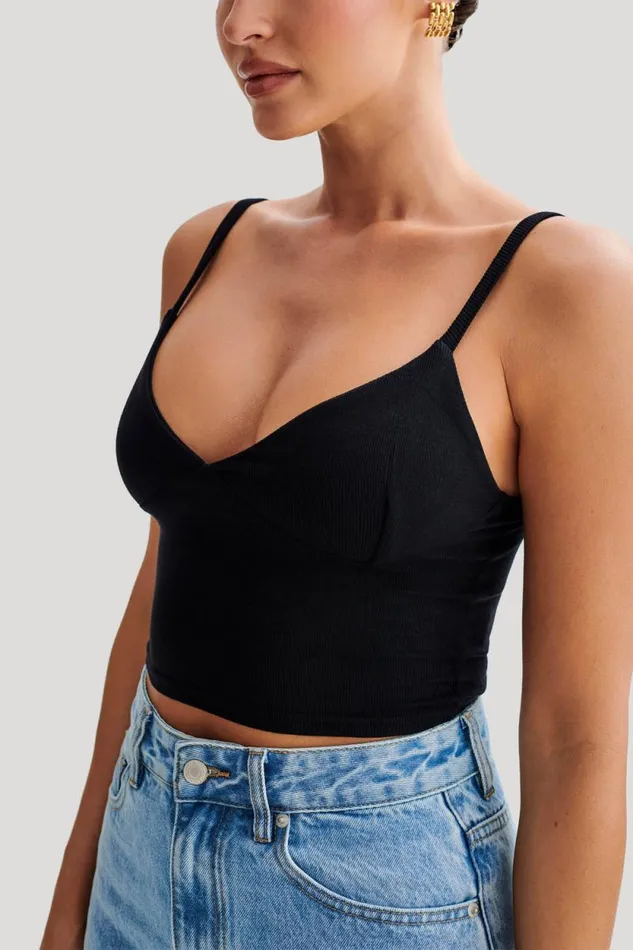 Women Meshki Tops Porter Modal Cami Top 8211 Black