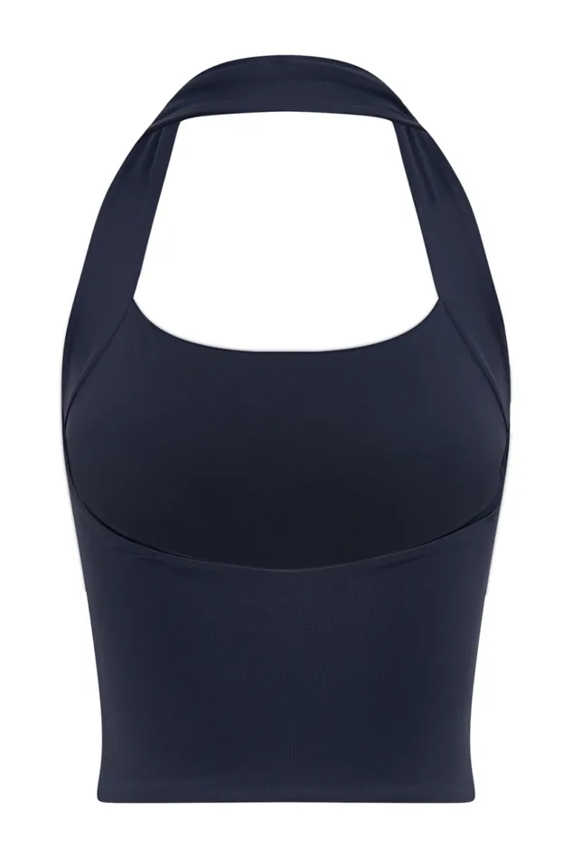 Women Meshki Tops Renee Halter Top 8211 Navy