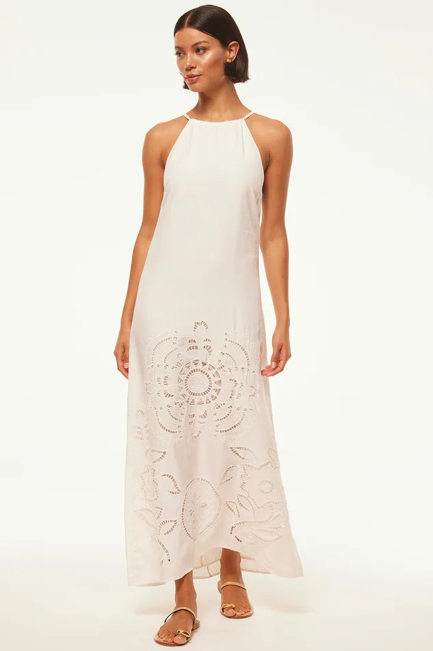 Women MISA Los Angeles Dresses ALEJANDRA DRESS White Eyelet