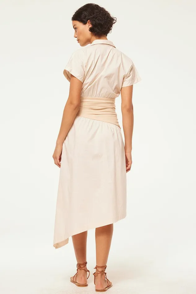 Women MISA Los Angeles Dresses ANTONELLA DRESS Ivory Linen Mix