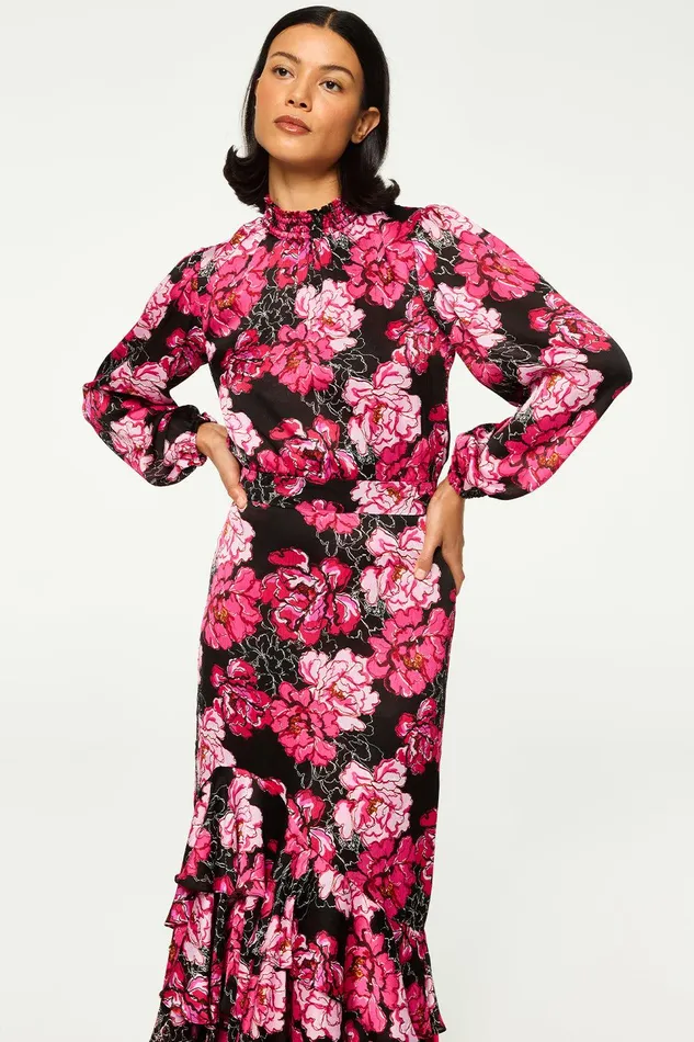 Women MISA Los Angeles Dresses AUDREY DRESS Pink Peony