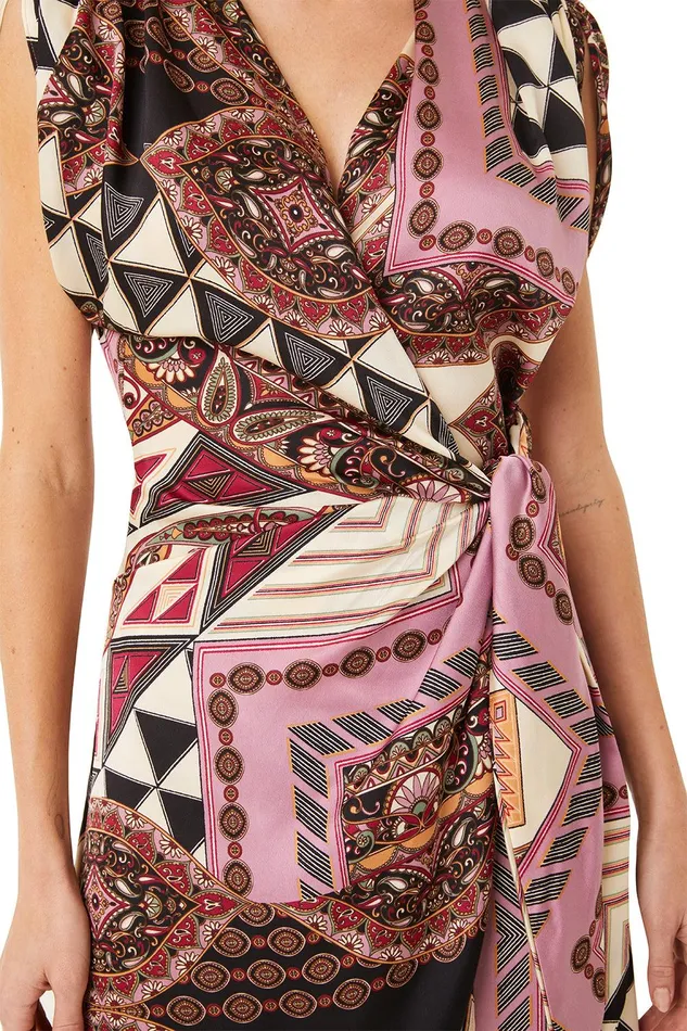 Women MISA Los Angeles Dresses FRANCESCA DRESS Leonardo Patchwork