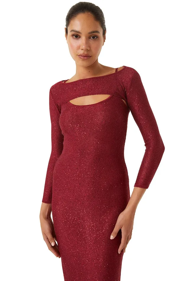 Women MISA Los Angeles Dresses LISETTE DRESS Lipstick Red