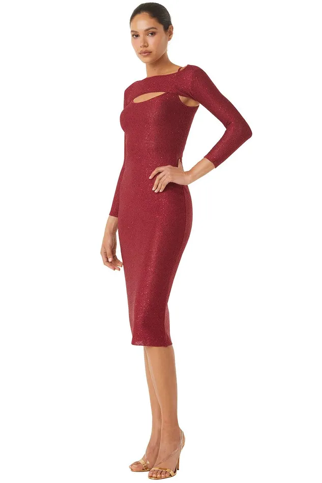 Women MISA Los Angeles Dresses LISETTE DRESS Lipstick Red