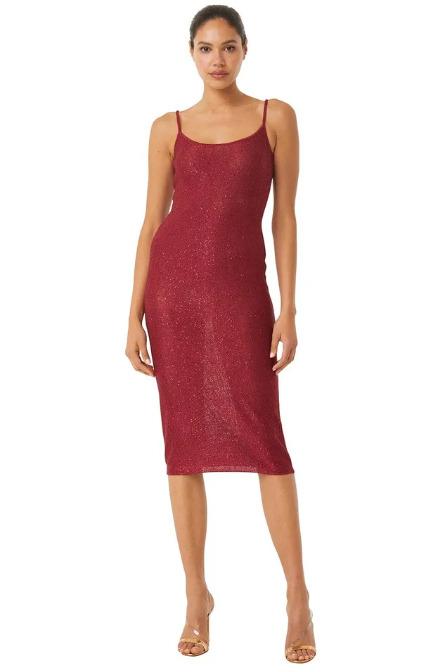 Women MISA Los Angeles Dresses LISETTE DRESS Lipstick Red