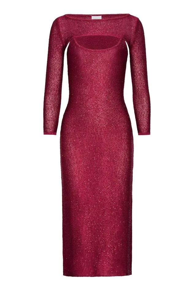Women MISA Los Angeles Dresses LISETTE DRESS Lipstick Red