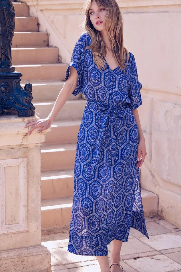 Women MISA Los Angeles Dresses NATALI DRESS Lapis Tile