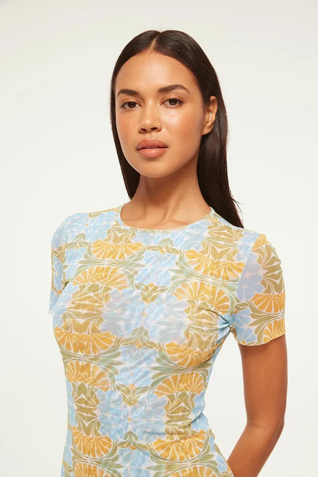 Women MISA Los Angeles Dresses VINA DRESS Citrus Slice