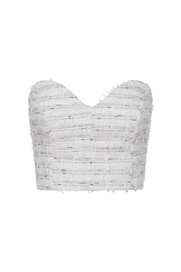 Women MISA Los Angeles Matching Sets ASTOR BUSTIER Winter White