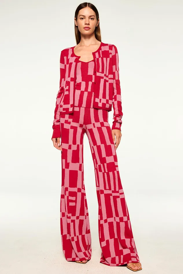 Women MISA Los Angeles Matching Sets KOA PANT Pink and Red