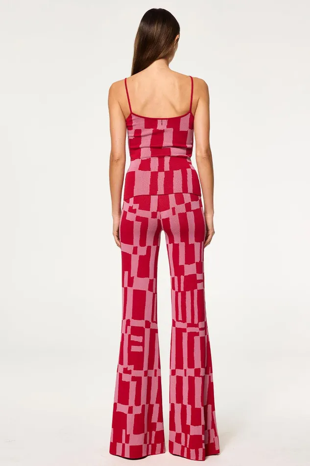 Women MISA Los Angeles Matching Sets KOA PANT Pink and Red