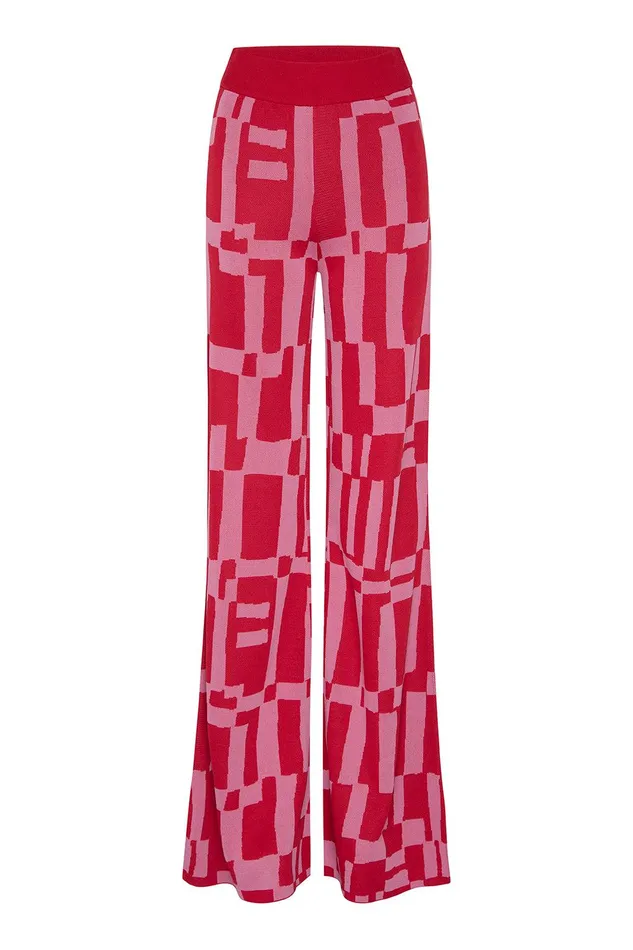 Women MISA Los Angeles Matching Sets KOA PANT Pink and Red