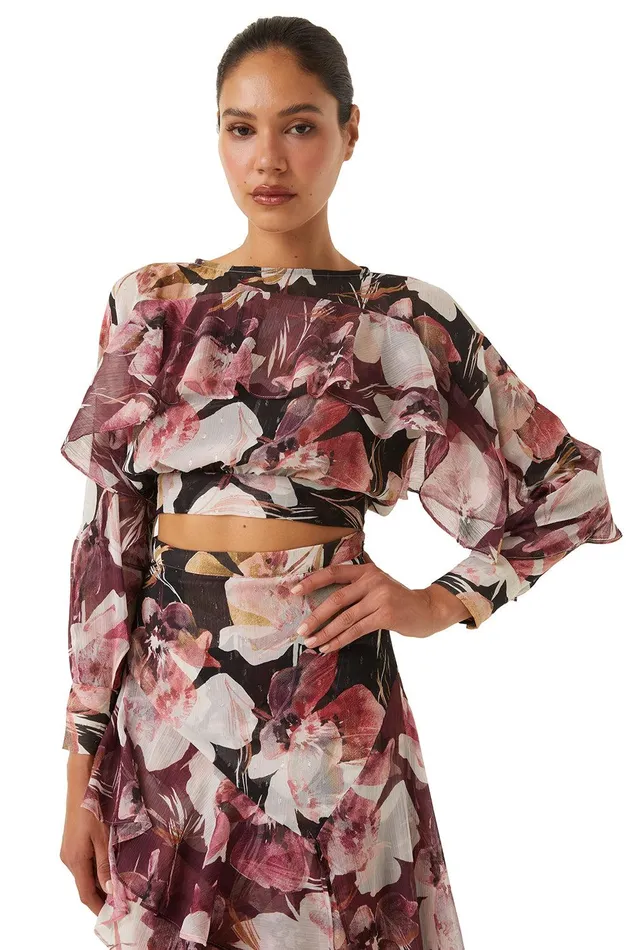 Women MISA Los Angeles Matching Sets SILVANA TOP Flora Tropical Mix