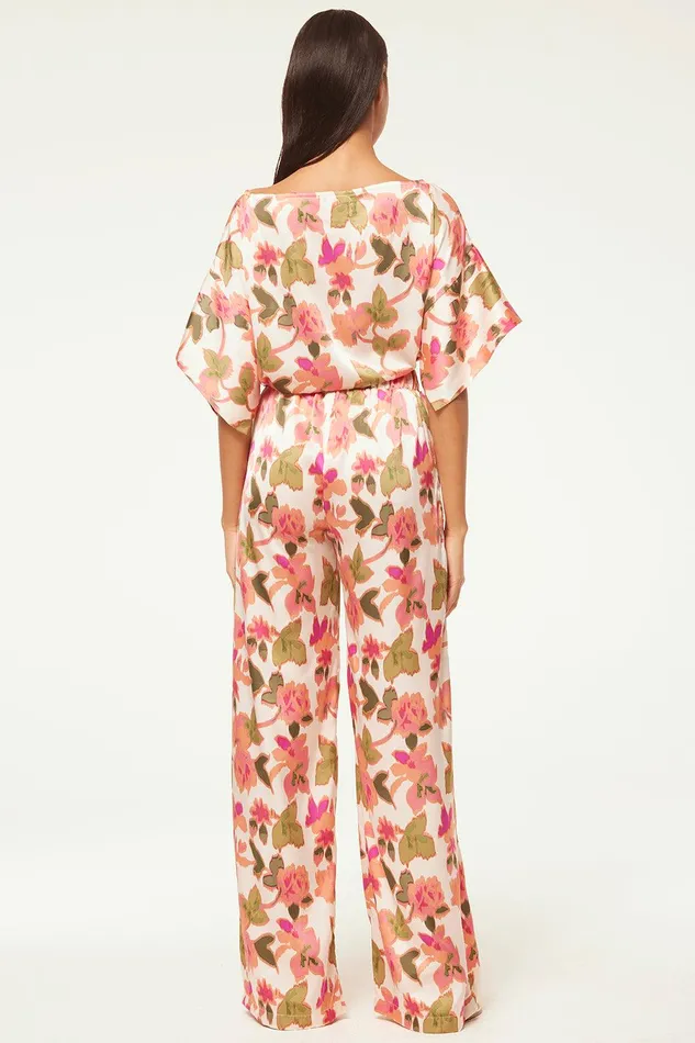 Women MISA Los Angeles Matching Sets TELKA TOP Sonoran Flora Satin