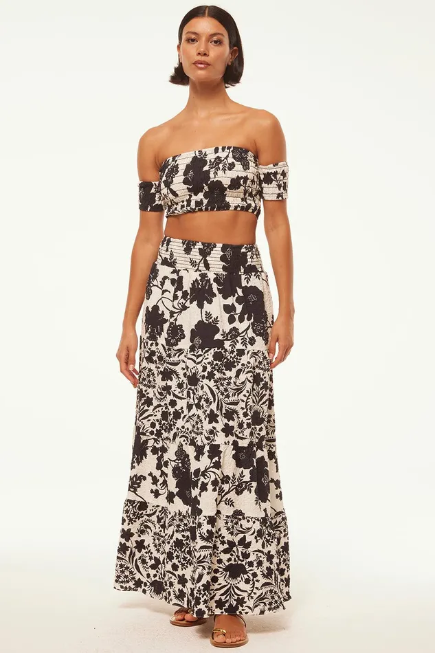 Women MISA Los Angeles Matching Sets YELENA SKIRT Flora Negra