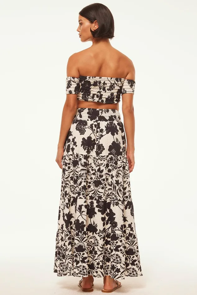 Women MISA Los Angeles Matching Sets YELENA SKIRT Flora Negra