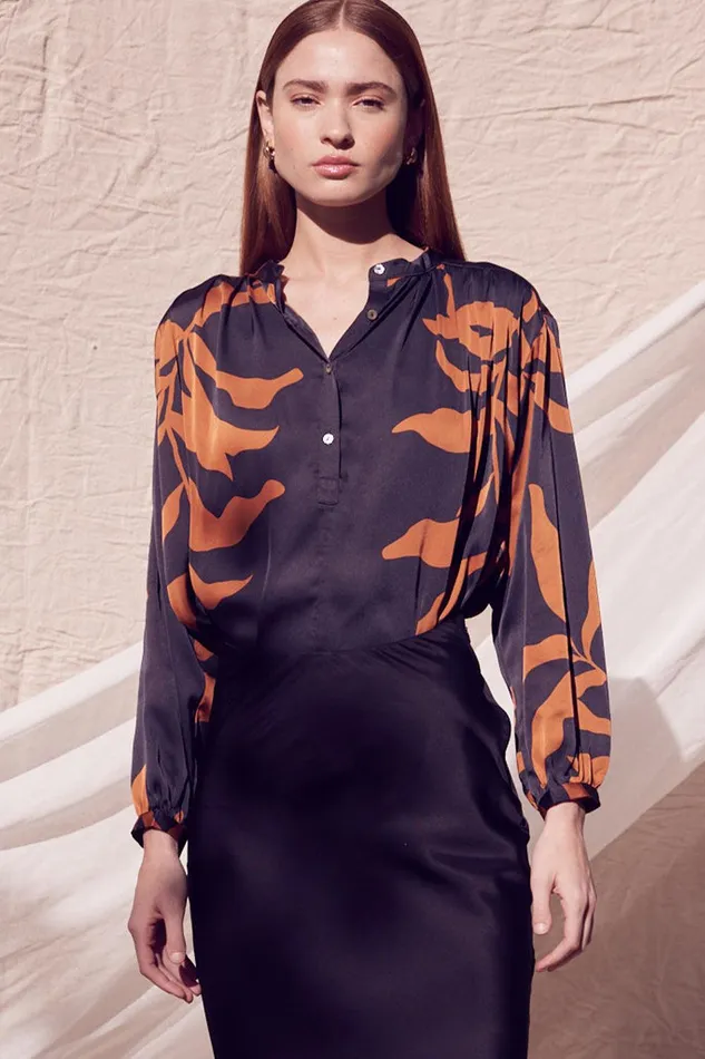 Women MISA Los Angeles Tops ALLYN TOP Fernal Glow