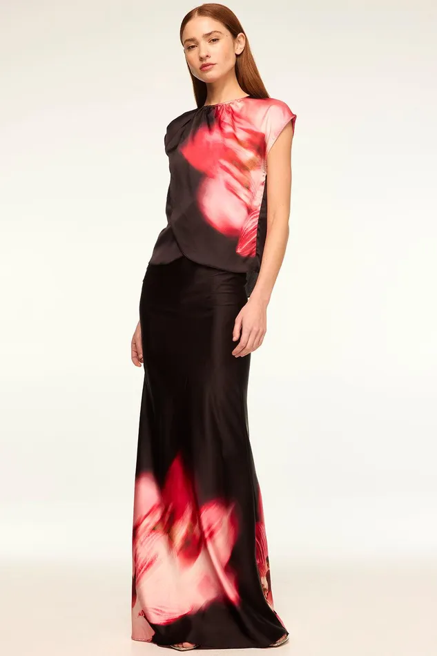 Women MISA Los Angeles Tops JESSIE TOP Canyon Stripe Satin