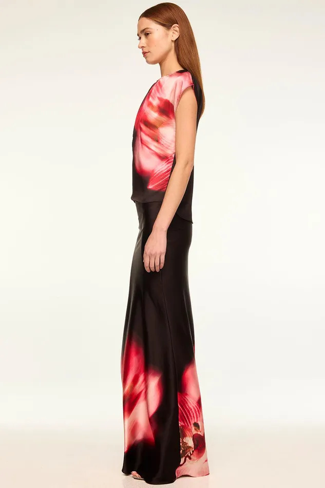 Women MISA Los Angeles Tops JESSIE TOP Canyon Stripe Satin