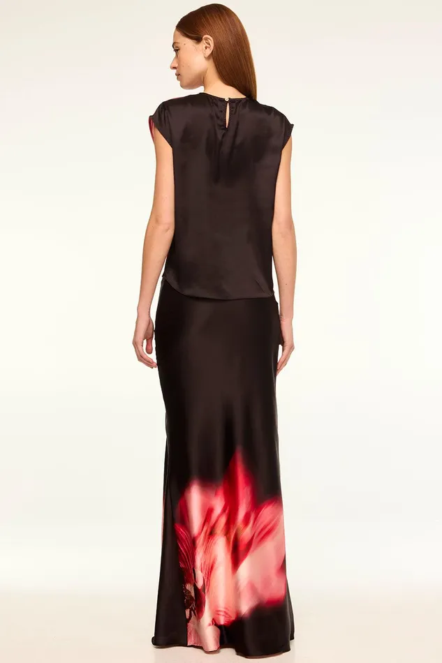 Women MISA Los Angeles Tops JESSIE TOP Canyon Stripe Satin