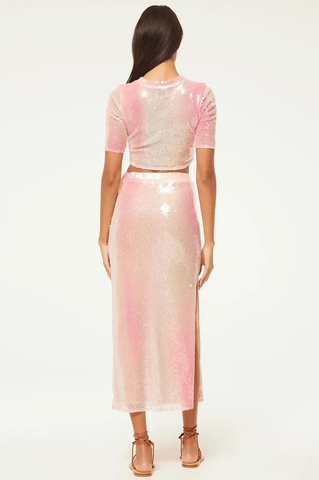 Women MISA Los Angeles Tops LOVE TOP Sequin Ombre