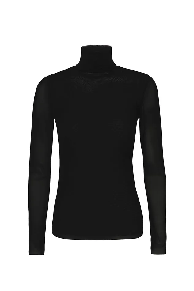 Women MISA Los Angeles Tops NADJA MESH TOP Black