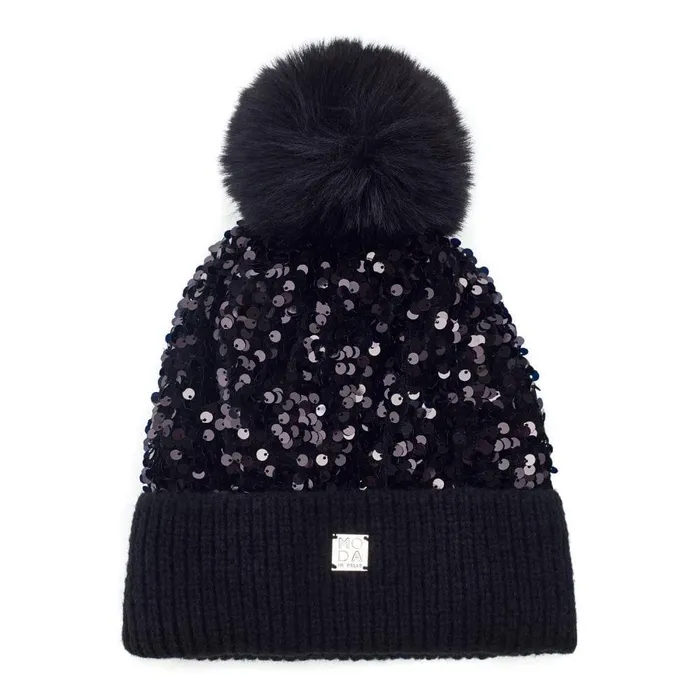 Women Moda In Pelle Hats Lexiehat Black Textile