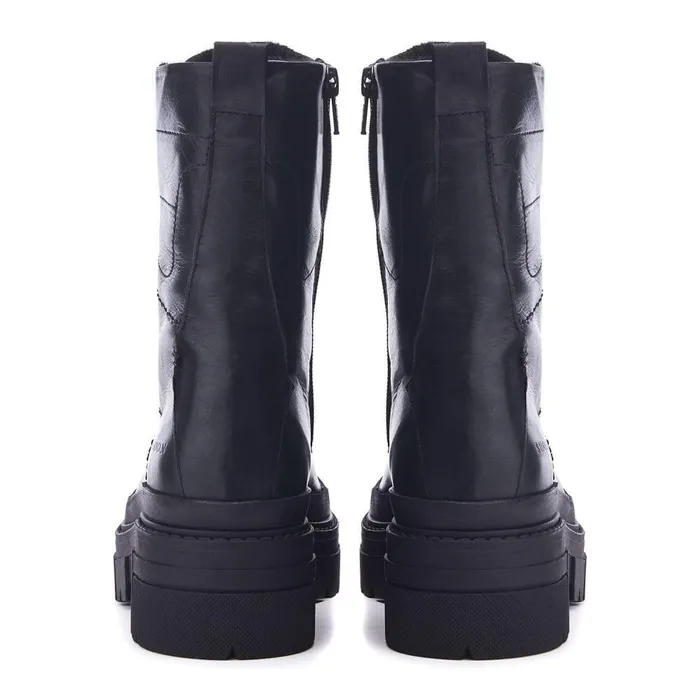 Women Moda In Pelle MidCalf Boots Shoon Sh Ocker Black Leather Women Moda In Pelle MidCalf Boots Shoon Sh Ocker Black Leather