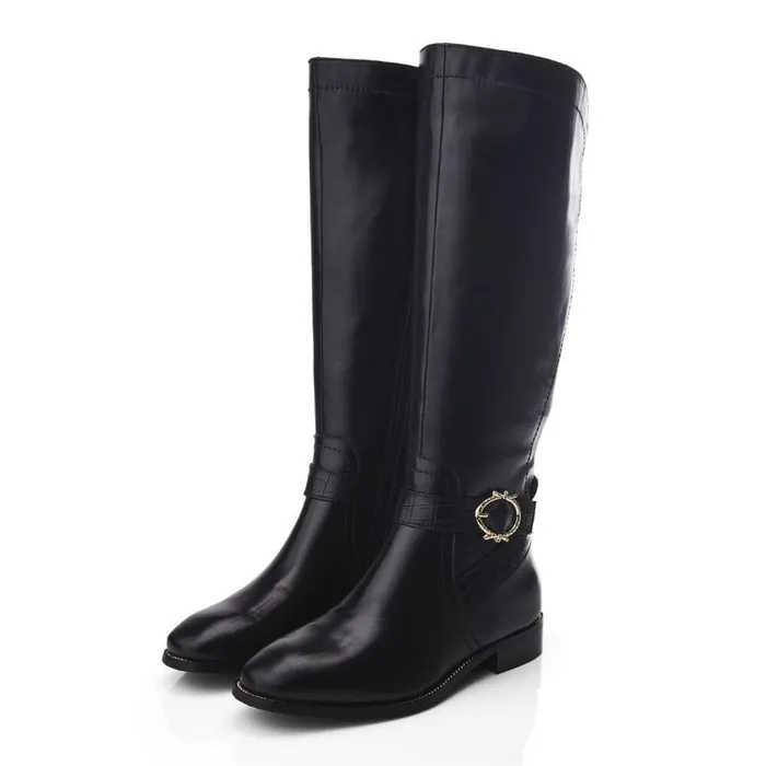 Women Moda In Pelle Riding And Flat Boots Takari Black Leather Women Moda In Pelle Riding And Flat Boots Takari Black Leather