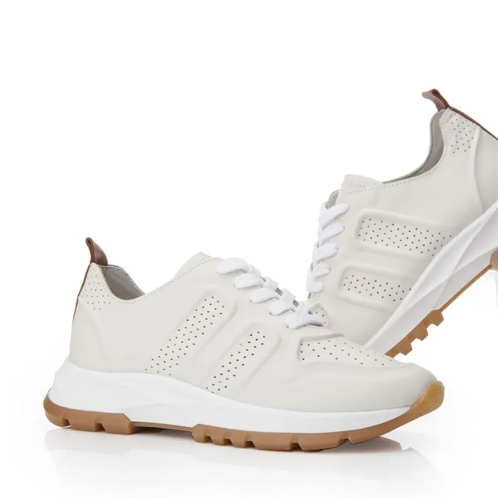 Women Moda In Pelle Wedge Trainers Shoon Sh Indigo WhiteTan Leather Women Moda In Pelle Wedge Trainers Shoon Sh Indigo WhiteTan Leather