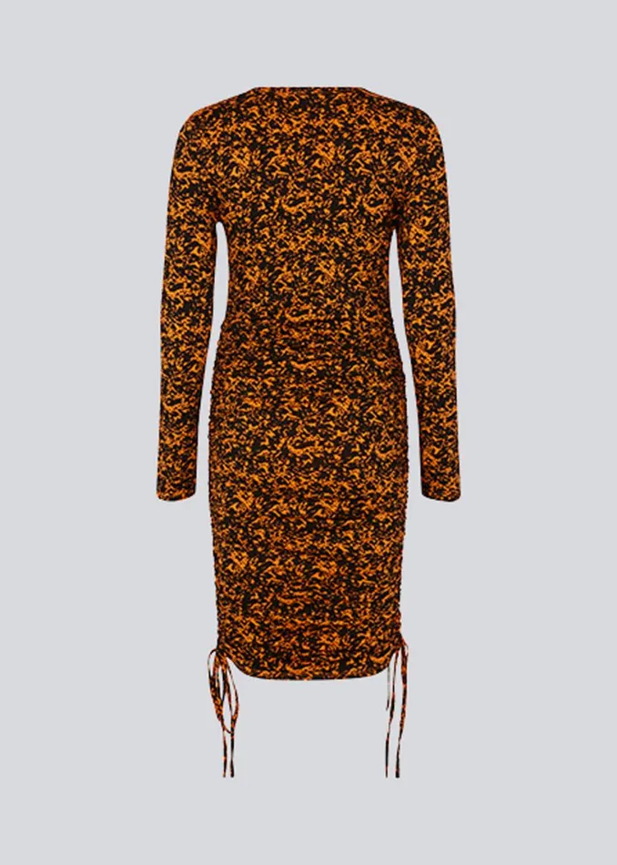 Women Modstrm Dresses CurtisMD Print Dress Vibrant Orange Splash Women Modstrm Dresses CurtisMD Print Dress Vibrant Orange Splash