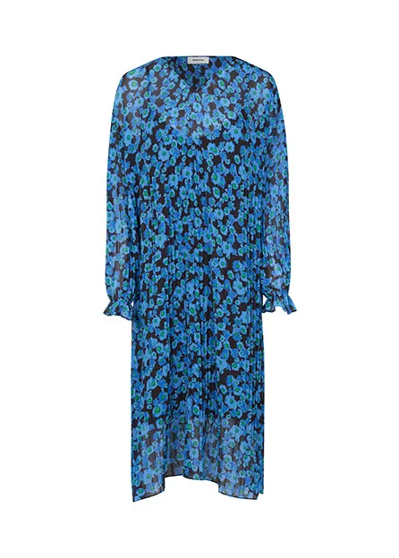 Women Modstrm Dresses OysterMD Print Dress Dark Aqua Flower