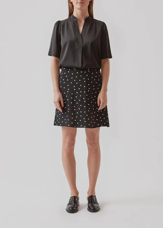 Women Modstrm Skirts RidderMD Print Skirt Black Polka Dot