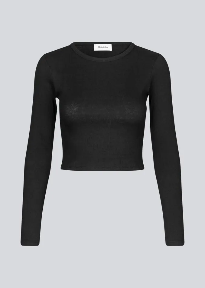 Women Modstrm Tops IgorMD LS Crop Top Black