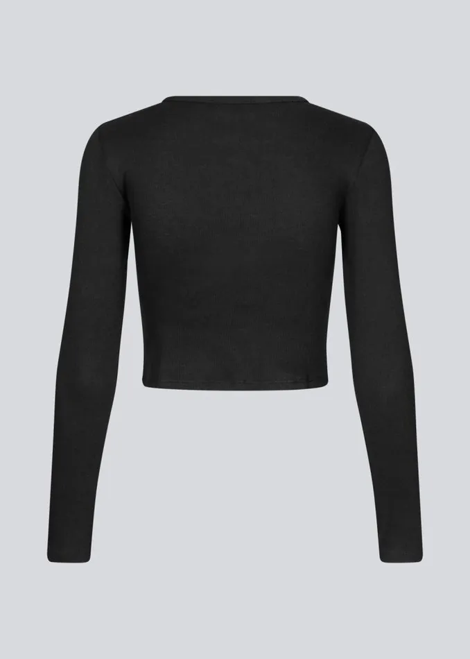 Women Modstrm Tops IgorMD LS Crop Top Black Women Modstrm Tops IgorMD LS Crop Top Black
