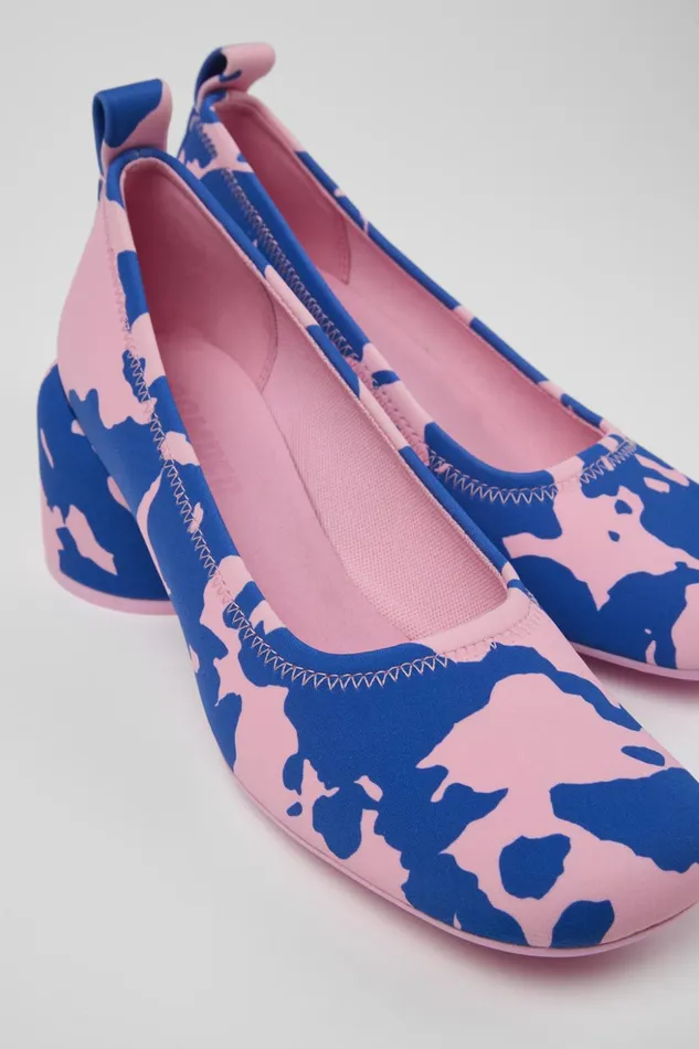 Women Niki Multicolored Textile Ballerina Camper Formal Shoes