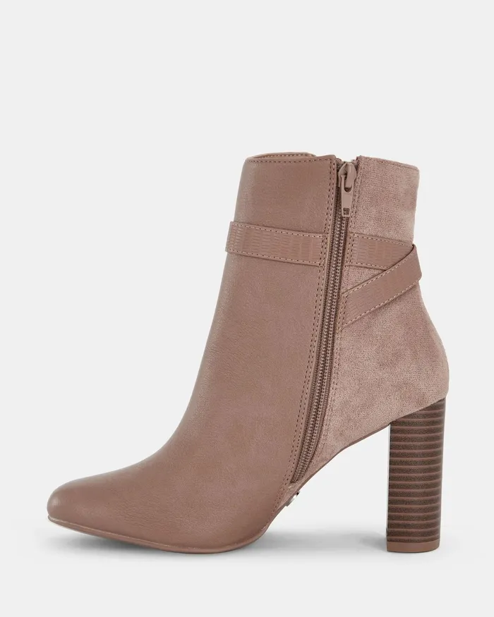 Women NOVO Shoes KOBIE ALMOND Heeled Boots Ankle Boots