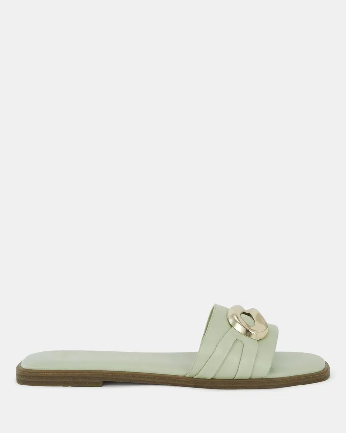 Women NOVO Shoes SCARLETTE PISTACHIO Sandals Flat Sandals