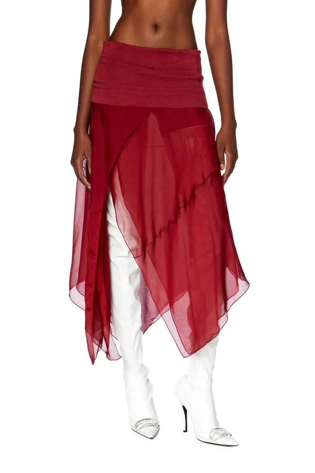 Women ORuc Red Diesel Skirts Women ORuc Red Diesel Skirts