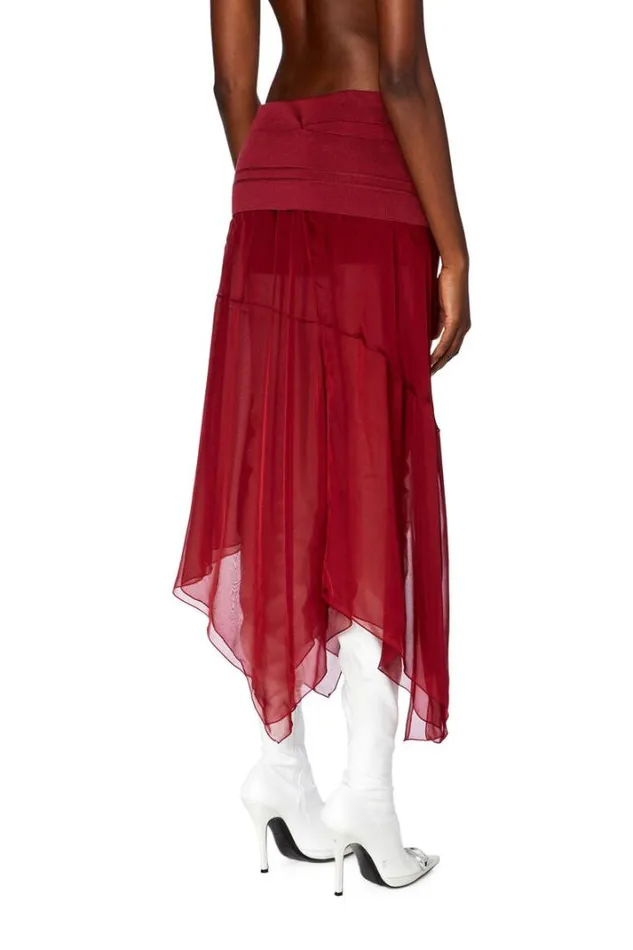 Women ORuc Red Diesel Skirts Women ORuc Red Diesel Skirts
